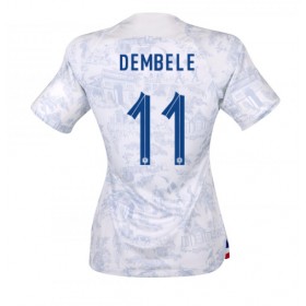 Damen Fußballbekleidung Frankreich Ousmane Dembele #11 Auswärtstrikot WM 2022 Kurzarm